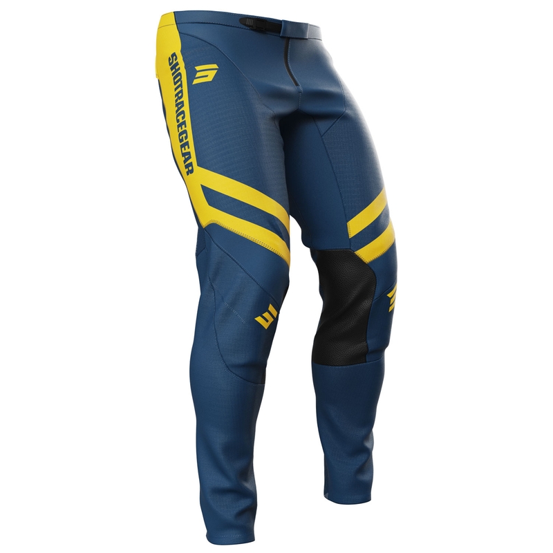 Spodnie motocrossowe Shot Contact Mythic niebiesko-żółte