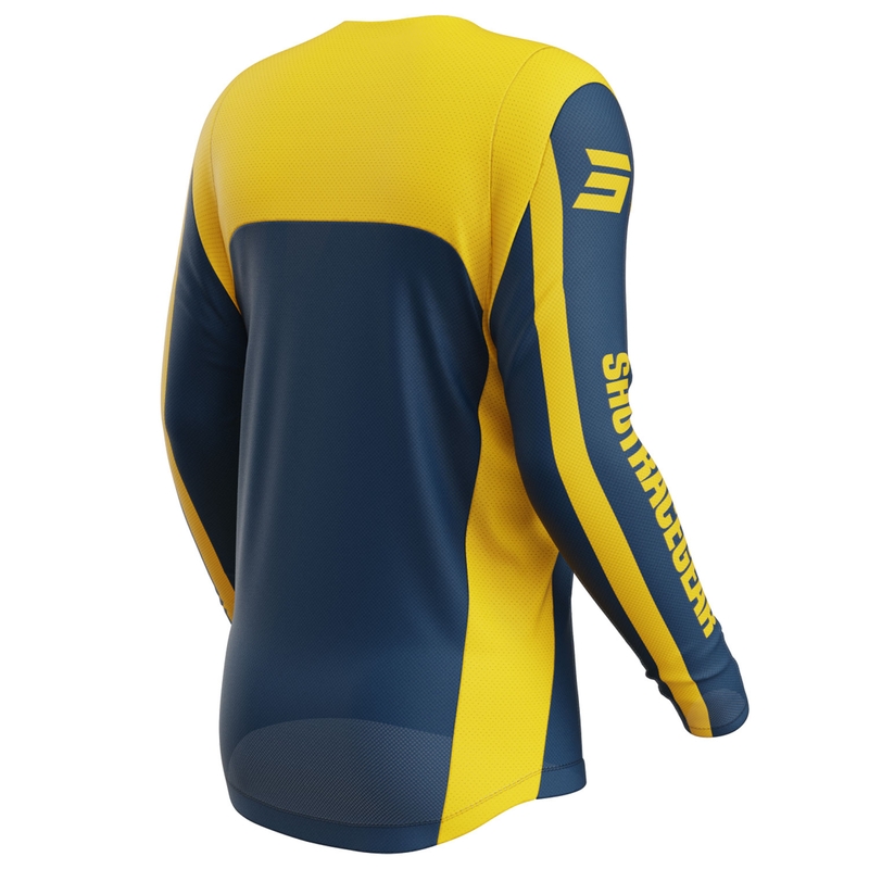 Koszulka motocrossowa Shot Contact Mythic niebiesko-żółta