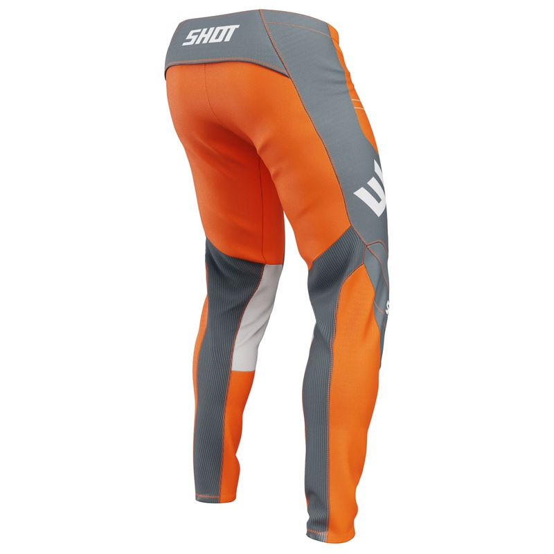 Spodnie motocrossowe Shot Contact Shield pomarańczowe