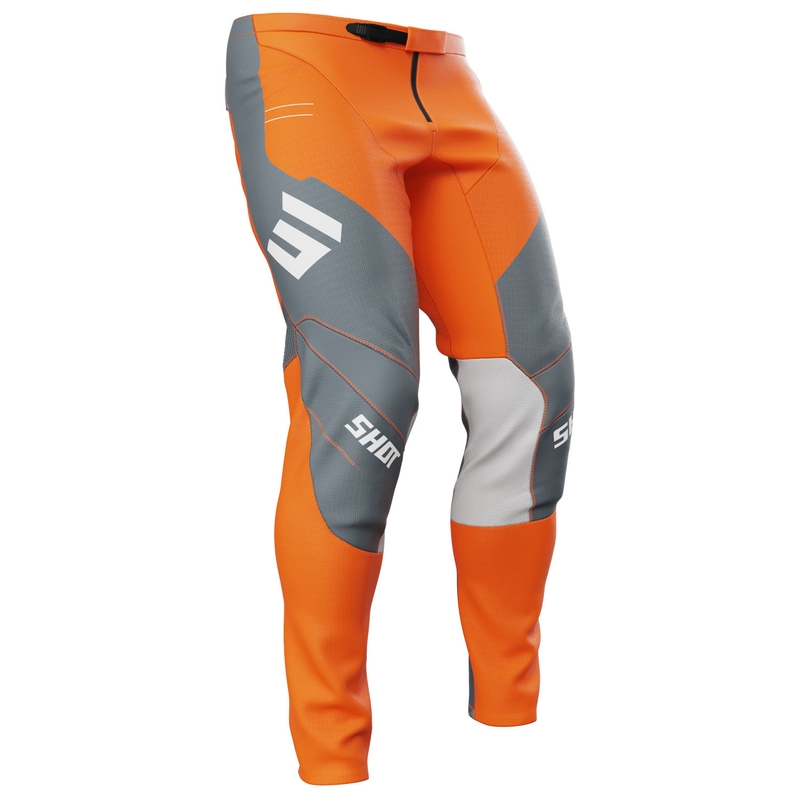 Spodnie motocrossowe Shot Contact Shield pomarańczowe