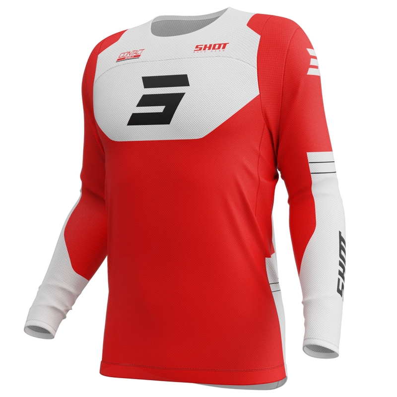 Koszulka motocrossowa Shot Contact Shield czerwona