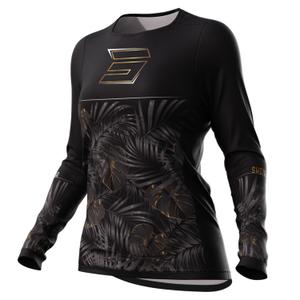 Damska koszulka motocrossowa Shot Contact Respect w kolorze czarno-złotym
