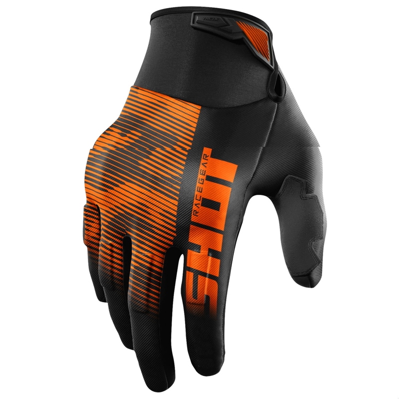 Rękawiczki motocrossowe Shot Drift Tactic fluo pomarańczowe