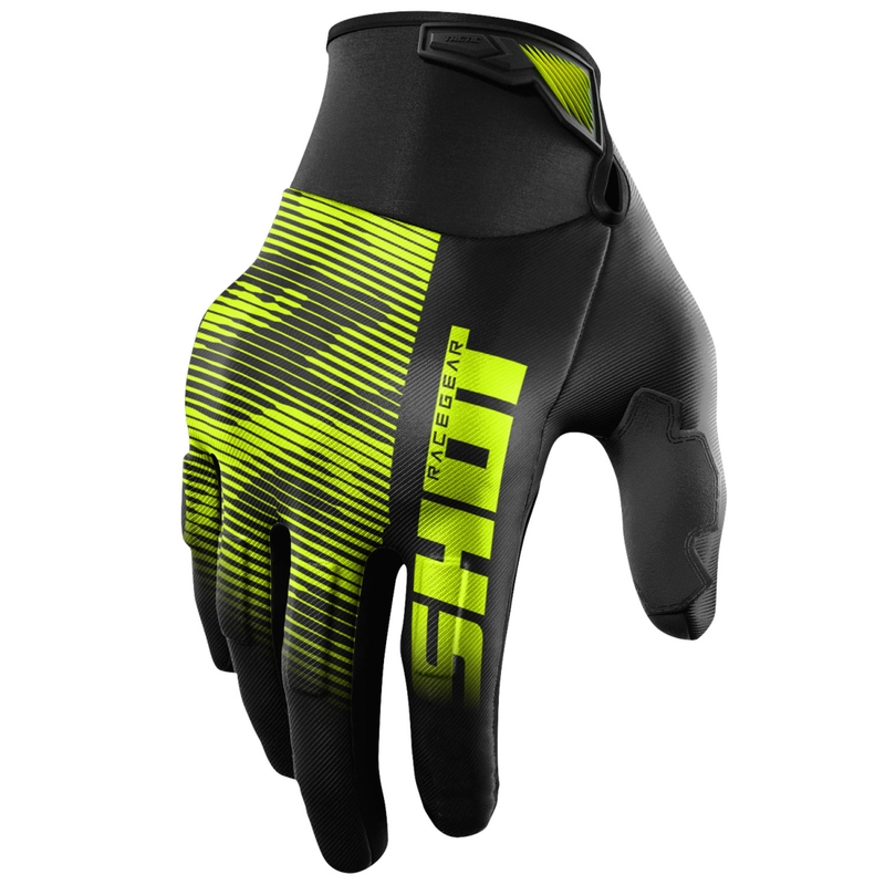 Rękawiczki motocrossowe Shot Drift Tactic fluo żółte