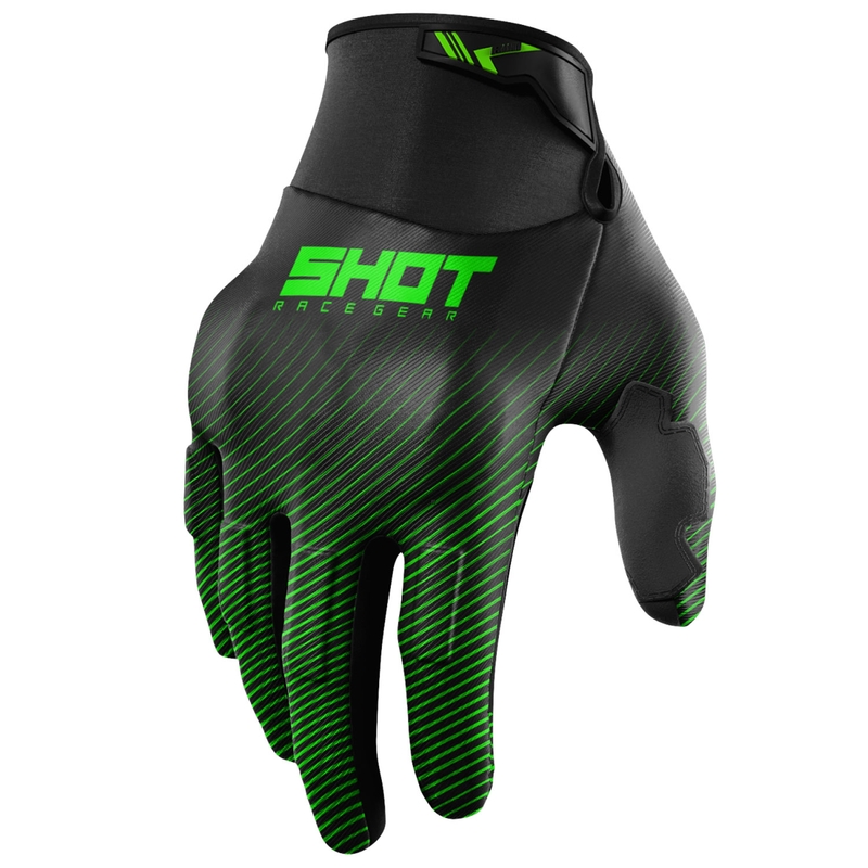 Rękawiczki motocrossowe Shot Drift Rim zielone