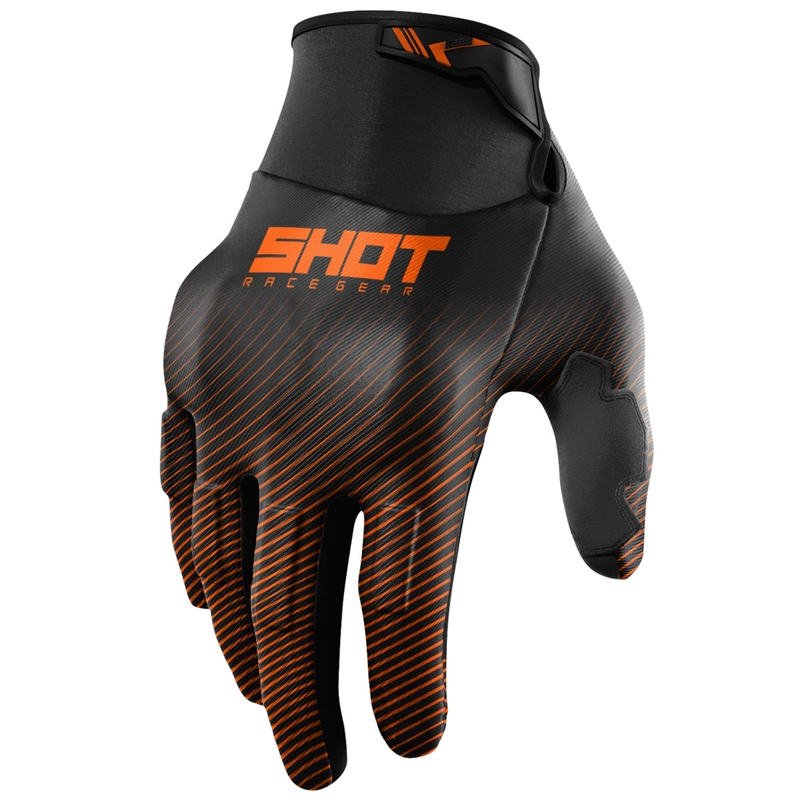 Rękawiczki motocrossowe Shot Drift Rim pomarańczowe