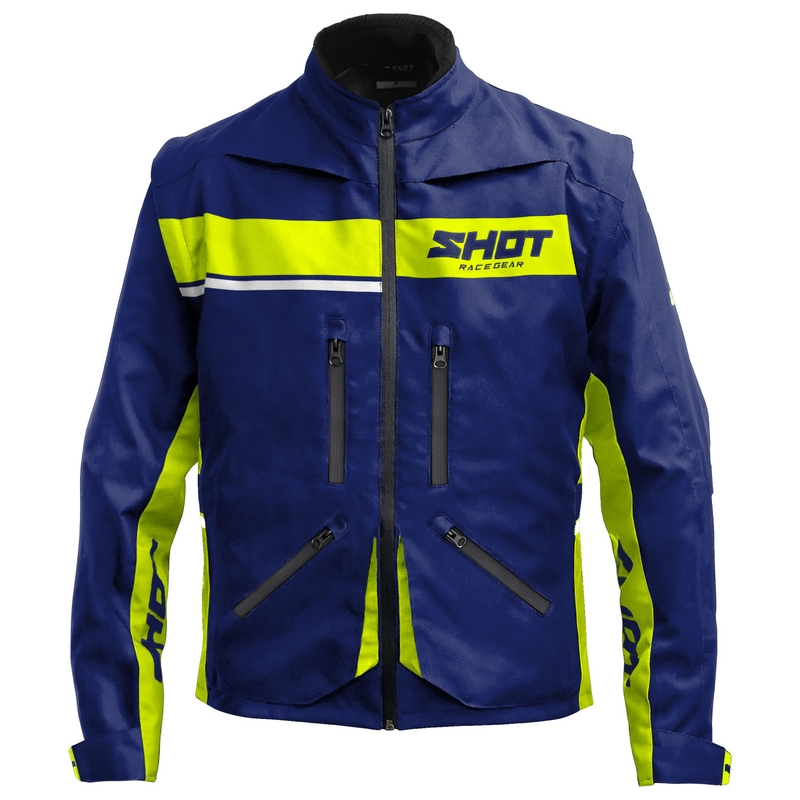 Kurtka motocyklowa Shot Contact Assault 2.0 w kolorze niebiesko-fluo żółtym