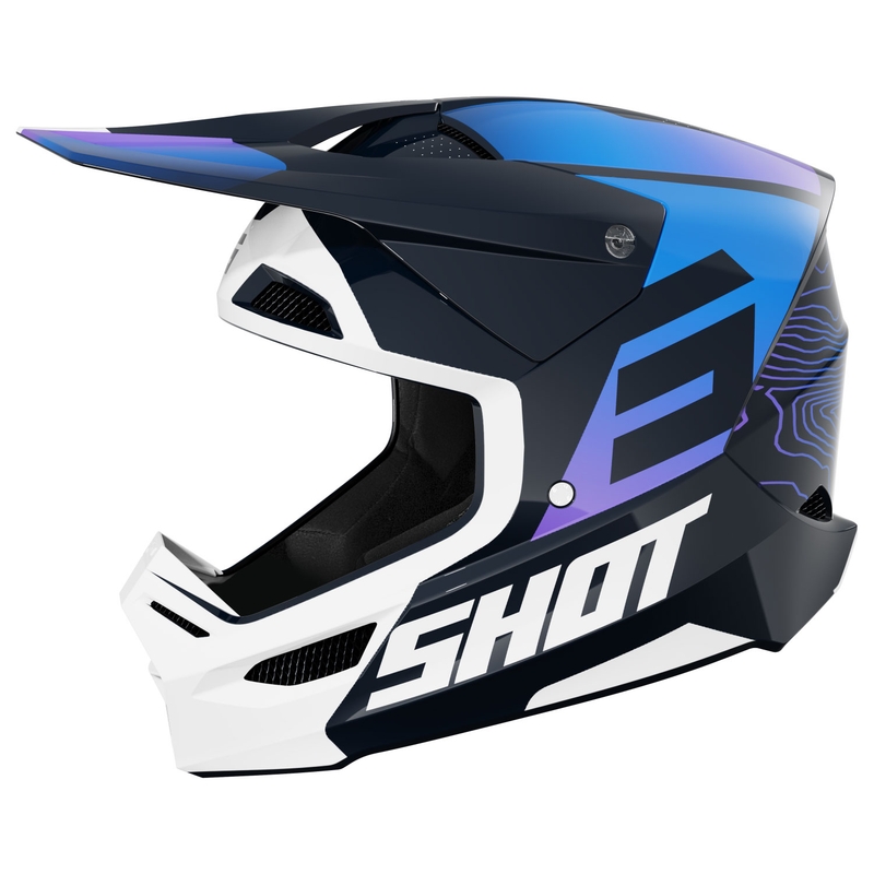 Dziecięcy kask motocrossowy Shot Furious Apex niebieski