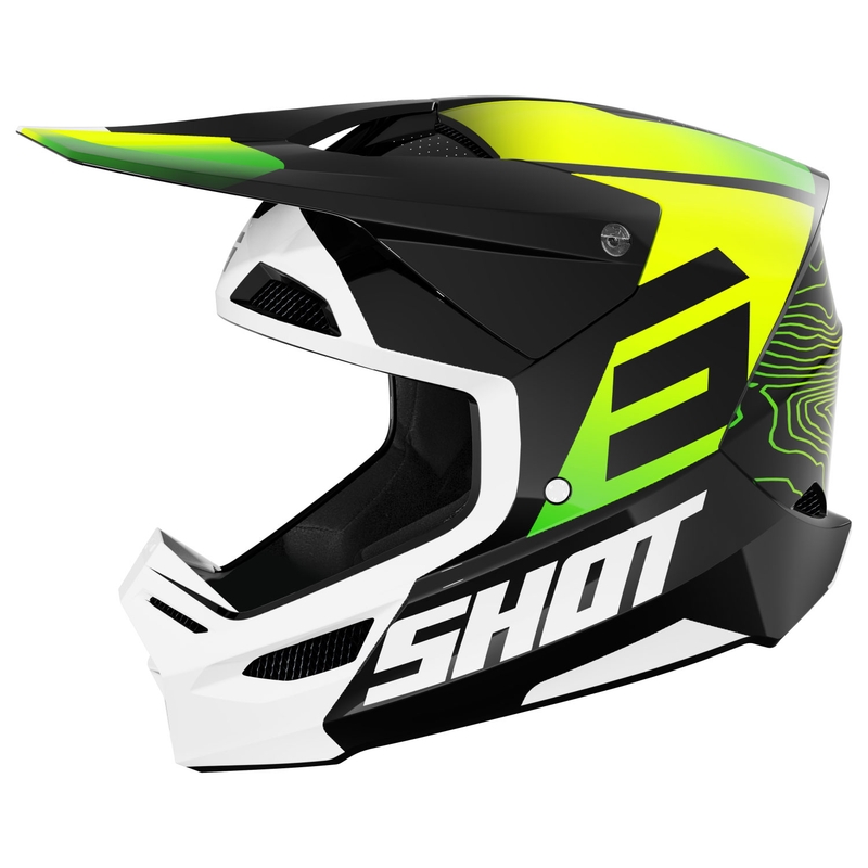 Dziecięcy kask motocrossowy Shot Furious Apex fluo żółty