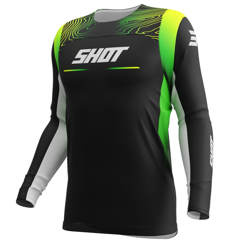 Dziecięca koszulka motocrossowa Shot Contact Apex fluo żółta