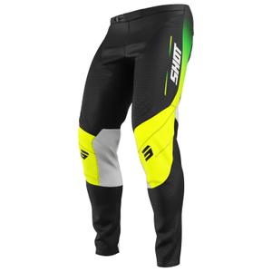 Dziecięce spodnie motocrossowe Shot Contact Apex fluo żółte