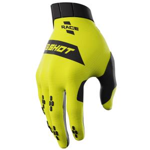 Dziecięce rękawiczki motocrossowe Shot Race fluo żółte