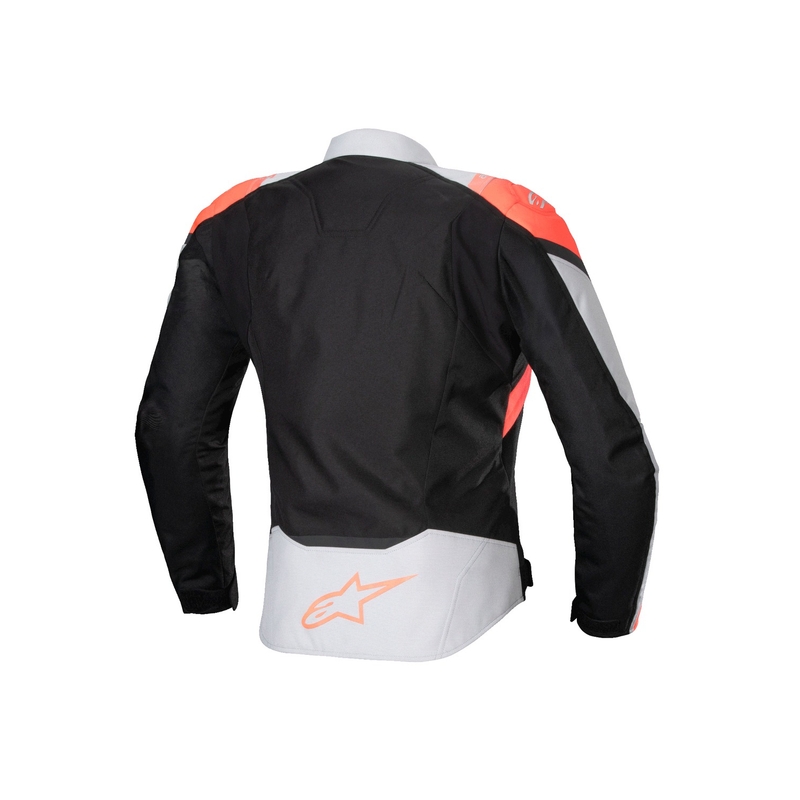 Damska kurtka motocyklowa Alpinestars Stella T-Jaws 4 Wodoodporna czarno-szaro-fluo-czerwona