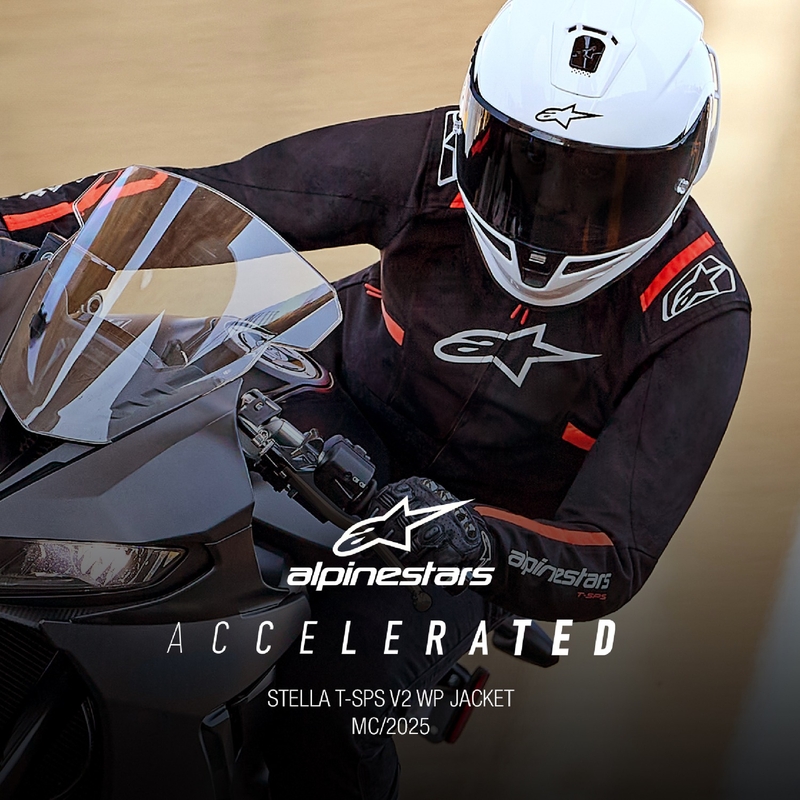 Damska kurtka motocyklowa Alpinestars Stella T-SPS 2 Wodoodporna czarno-biało-fluo czerwona