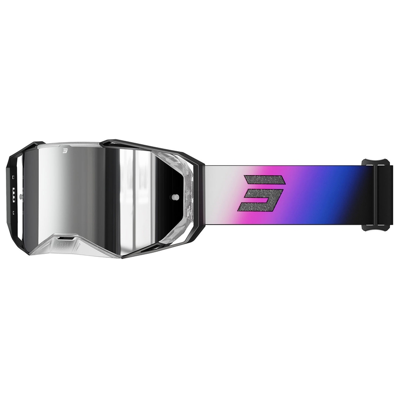 Gogle motocrossowe Shot Lite Astral niebiesko-różowe ze srebrną plexi irydową