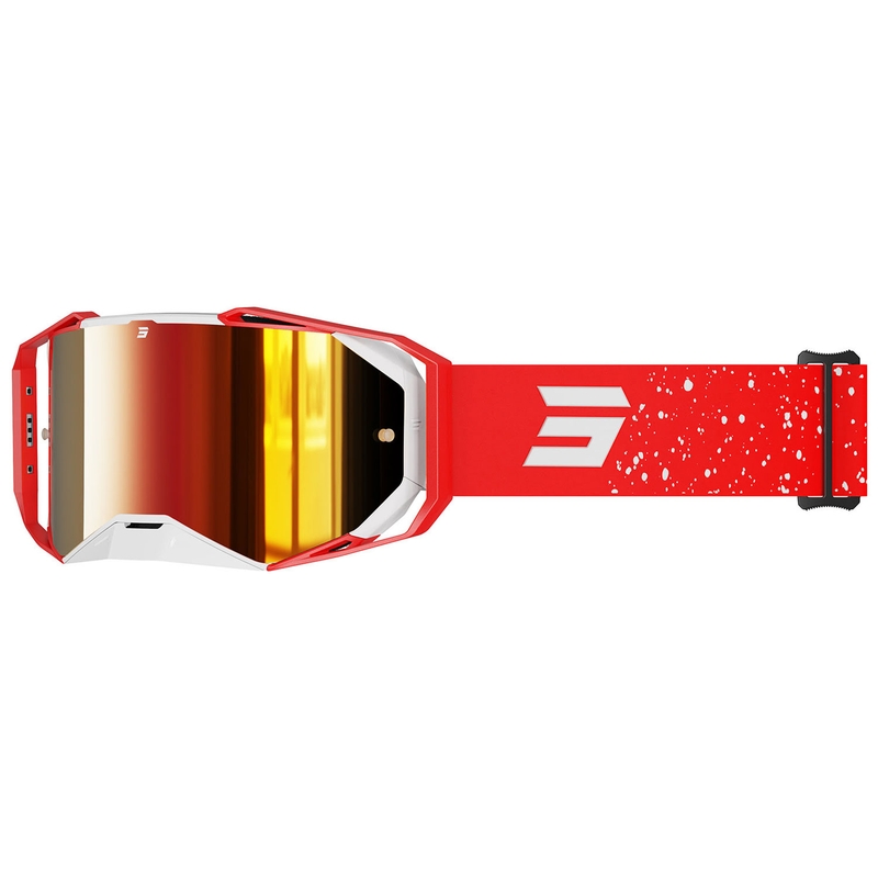 Gogle motocrossowe Shot Lite Mist czerwone z czerwoną plexi irydową
