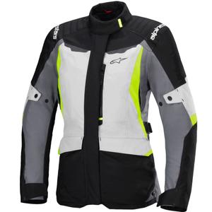 Damska kurtka motocyklowa Alpinestars Stella ST-1 Wodoodporna szaro-czarno-fluo żółta