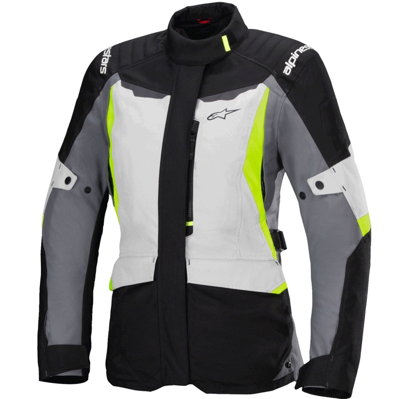Damska kurtka motocyklowa Alpinestars Stella ST-1 Wodoodporna szaro-czarno-fluo żółta