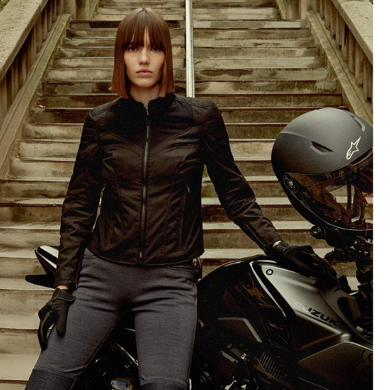 Wodoodporna damska kurtka motocyklowa Alpinestars Stella Isla czarno-czarna