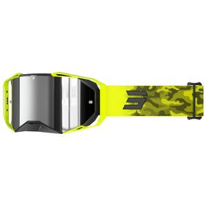 Gogle motocrossowe Shot Lite Patrol fluo żółte ze srebrną plexi irydową