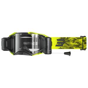 Gogle motocrossowe Shot Lite Roll-Off Patrol fluo żółte z przezroczystą plexi
