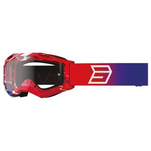 Dziecięce gogle motocrossowe Shot Rocket Kid 2.0 drop patriot z przezroczystą plexi