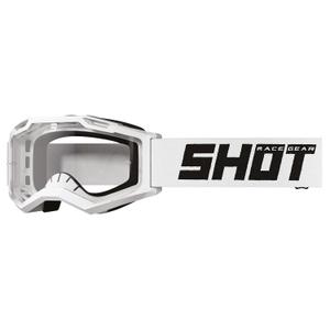 Dziecięce gogle motocrossowe Shot Rocket Kid 2.0 w kolorze białym z przezroczystą pleksi