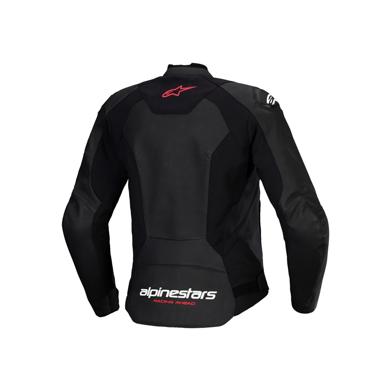 Damska skórzana kurtka motocyklowa Alpinestars Stella Faster 3 w kolorze czarno-biało-fluoczerwonym