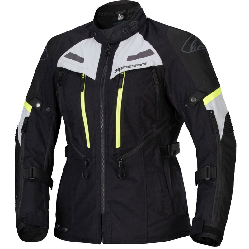Damska kurtka motocyklowa Alpinestars Stella Bogota PRO Drystar czarno-szary-fluo żółty