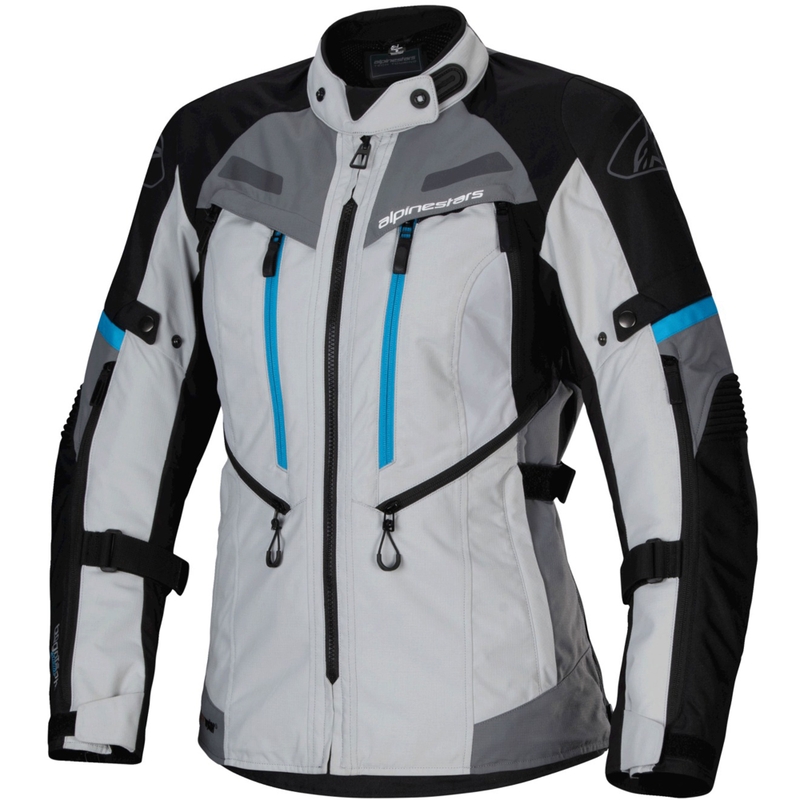 Damska kurtka motocyklowa Alpinestars Stella Bogota PRO Drystar w kolorze szaro-czarno-niebieskim