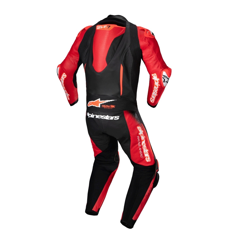Czarno-czerwony jednoczęściowy kombinezon skórzany Alpinestars GP-R7 zgodny z technologią Tech-Air