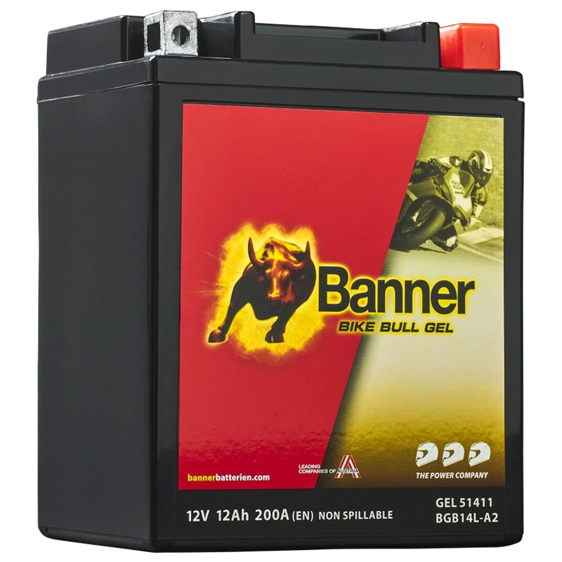 Akumulator żelowy motocyklowy Banner Bike Bull GEL 514 11/BGB14L-A2 - GB14L-A2 12V, 12Ah, 200A