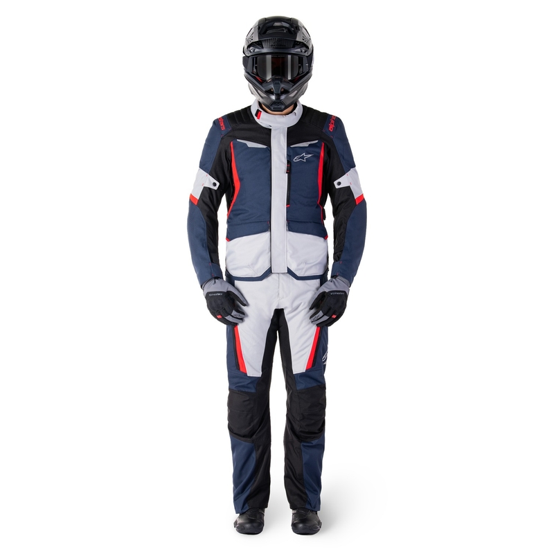 Alpinestars ST-1 Wodoodporne spodnie motocyklowe niebiesko-czarno-czerwone