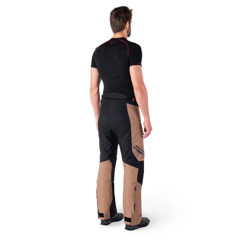 Alpinestars ST-1 Wodoodporne spodnie motocyklowe khaki-piaskowo-czarno-fluoczerwone