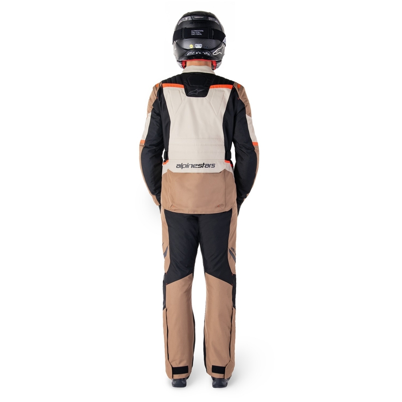 Alpinestars ST-1 Wodoodporne spodnie motocyklowe khaki-piaskowo-czarno-fluoczerwone