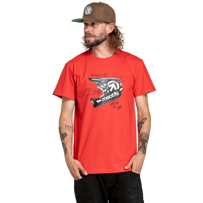 Koszulka Meatfly Fullface czerwona