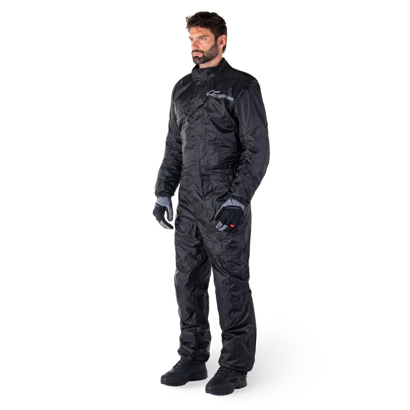Wodoodporny kombinezon Alpinestars Hurricane Rain 2 w kolorze czarnym