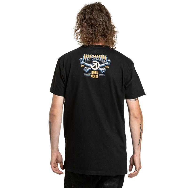 Czarny t-shirt Meatfly Whiskey Crossbones