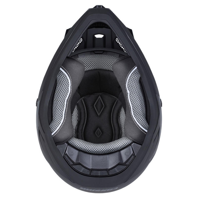 Kask motocyklowy motocross Cassida Cross Cup 2 Napa matowy piaskowo-zielono-pomarańczowo-czarny