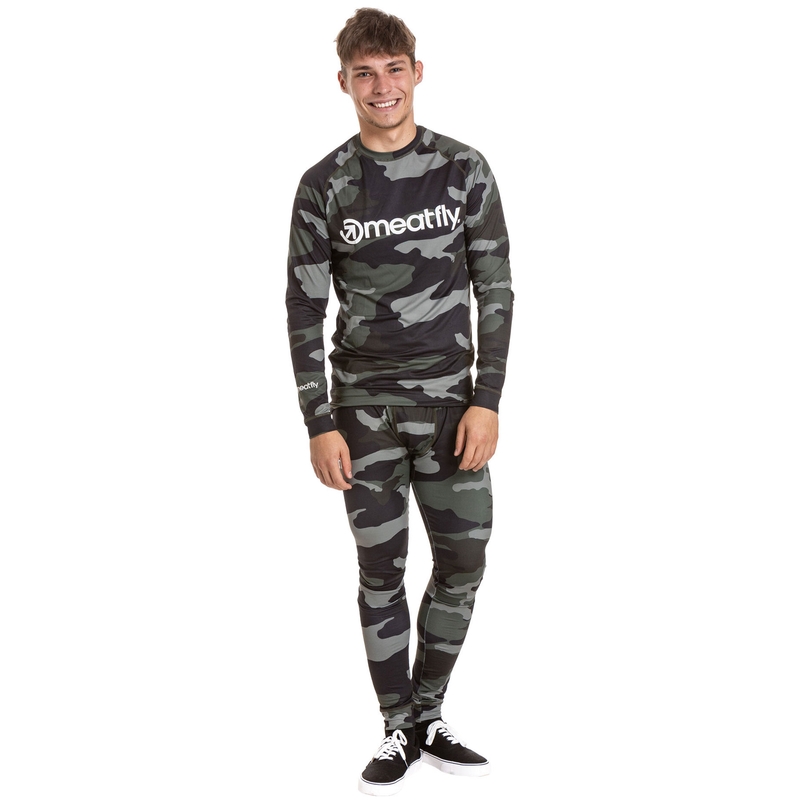 Bielizna termoaktywna Meatfly Sloan camo oliwkowa