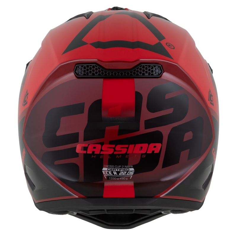 Kask motocyklowy motocrossowy Cassida Cross Cup 2 Napa czerwony perłowo-fioletowo-czarny