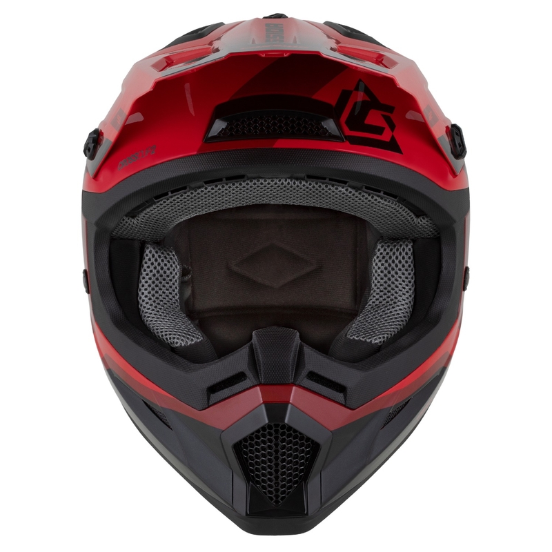 Kask motocyklowy motocrossowy Cassida Cross Cup 2 Napa czerwony perłowo-fioletowo-czarny