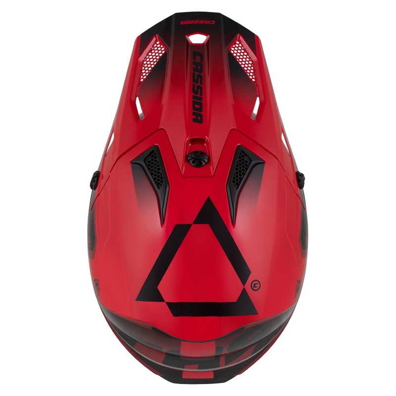 Kask motocyklowy motocrossowy Cassida Cross Cup 2 Napa czerwony perłowo-fioletowo-czarny