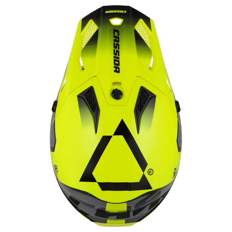 Kask motocyklowy motocross Cassida Cross Cup 2 Napa fluo żółto-czarno-perłowo-szary