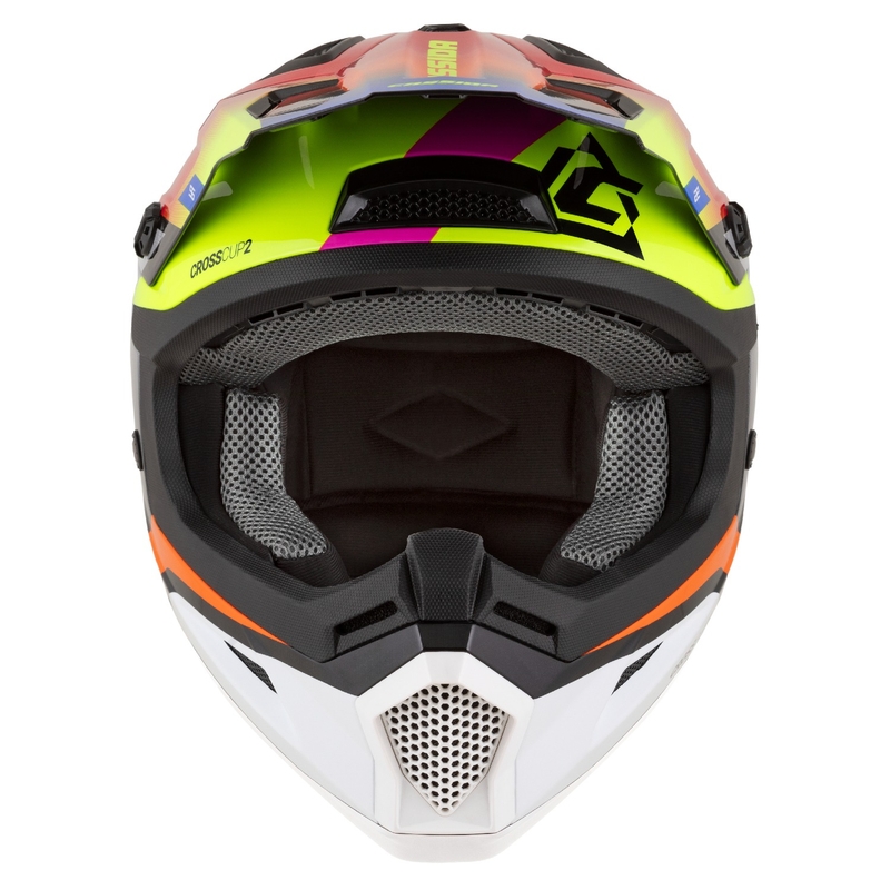 Kask motocyklowy motocrossowy Cassida Cross Cup 2 Napa perłowy wielokolorowy