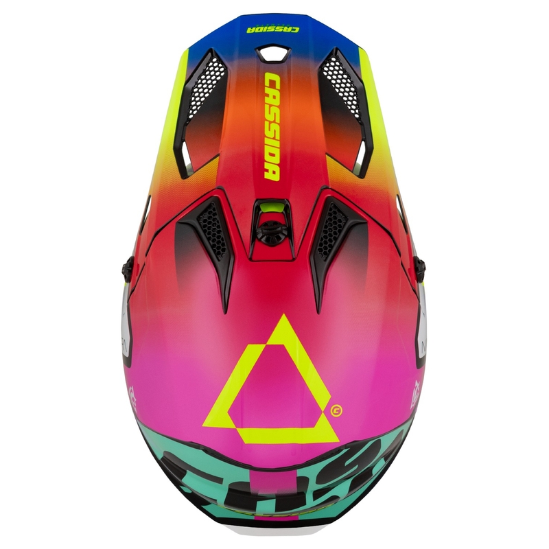 Kask motocyklowy motocrossowy Cassida Cross Cup 2 Napa perłowy wielokolorowy