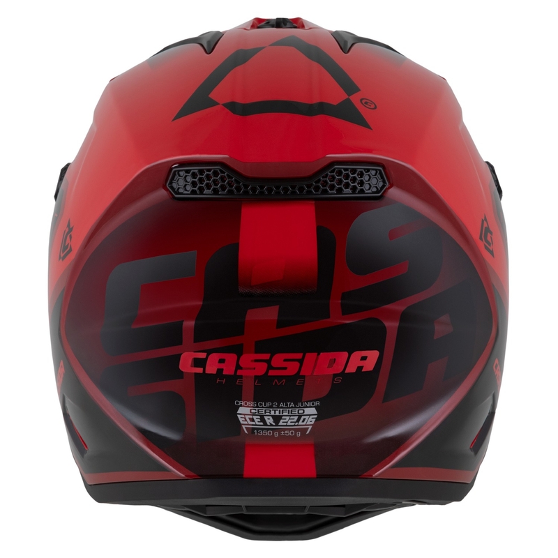 Dziecięcy kask motocrossowy Cassida Cross Cup 2 Napa Pearl czerwono-fioletowo-czarny