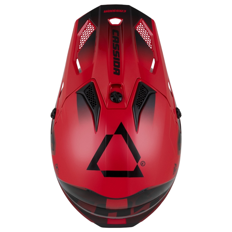 Dziecięcy kask motocrossowy Cassida Cross Cup 2 Napa Pearl czerwono-fioletowo-czarny