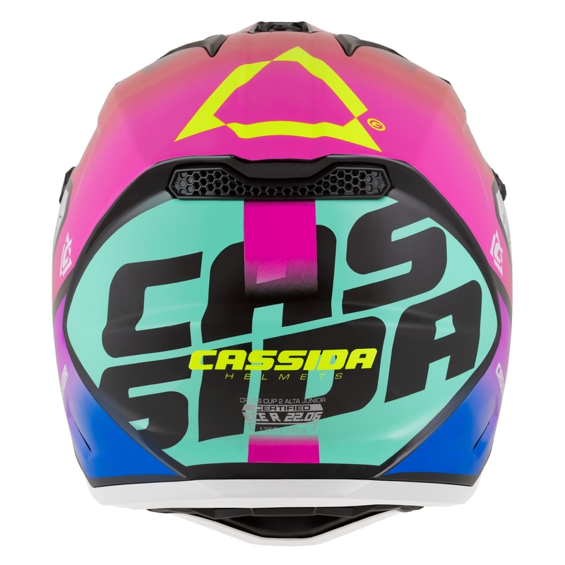 Wielokolorowy dziecięcy kask motocrossowy Cassida Cross Cup 2 Napa Pearl
