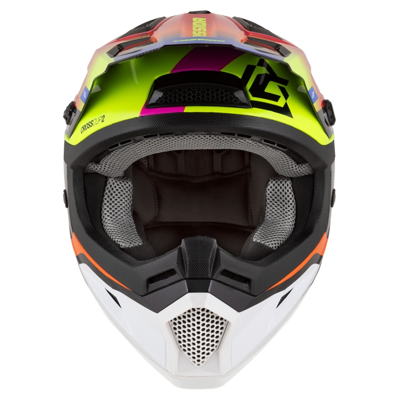 Wielokolorowy dziecięcy kask motocrossowy Cassida Cross Cup 2 Napa Pearl